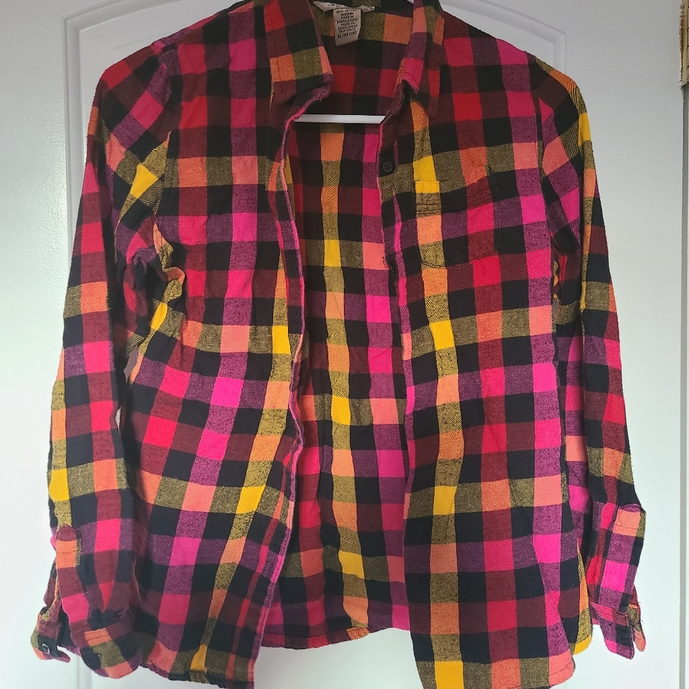 Plaid flannel button down